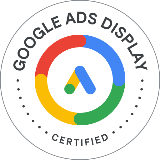 Badge for credential Google Ads Display Certification issued to Emir Corovic on July 21, 2024