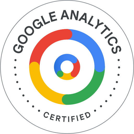 Badge for credential Google Analytics Certification issued to Emir Corovic on July 20, 2024